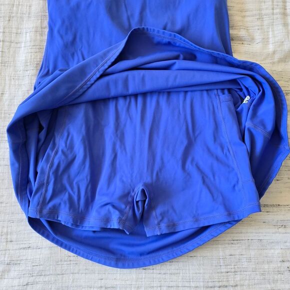 Halara SoftlyZero Plush Backless Lotus Blue Active Dress - Picture 8 of 10